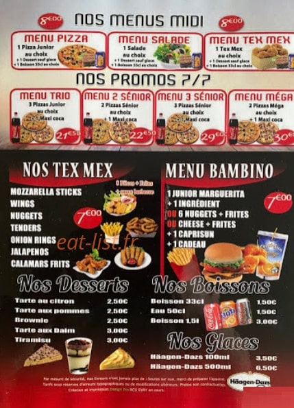 Trapani pizza — carte page 4