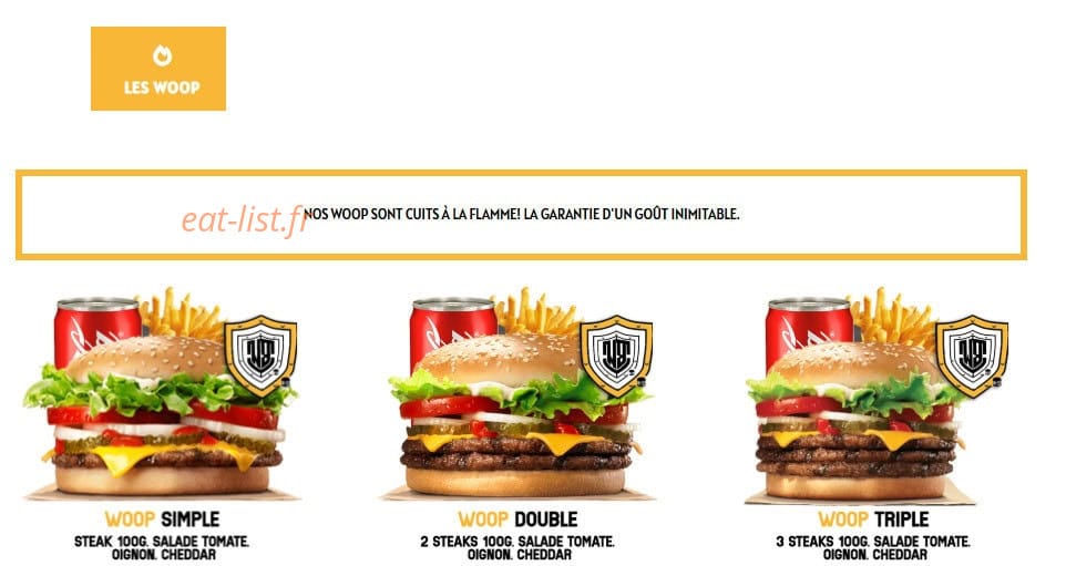 Warrior Burger — carte page 4