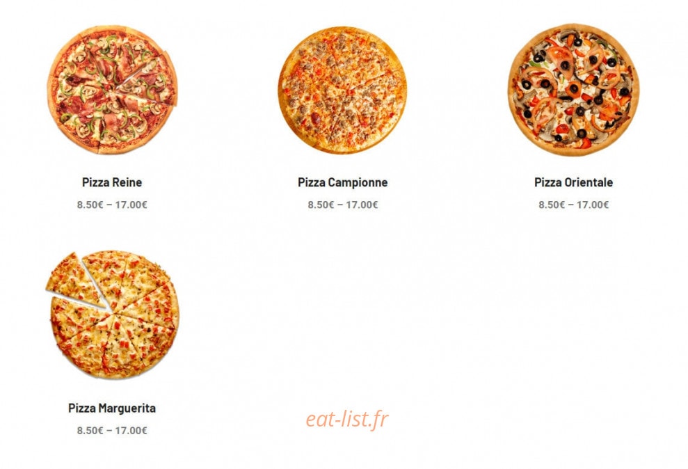 Carte et menu de Pizz'Wich à Bohain en Vermandois — Les pizzas base tomate (suite)