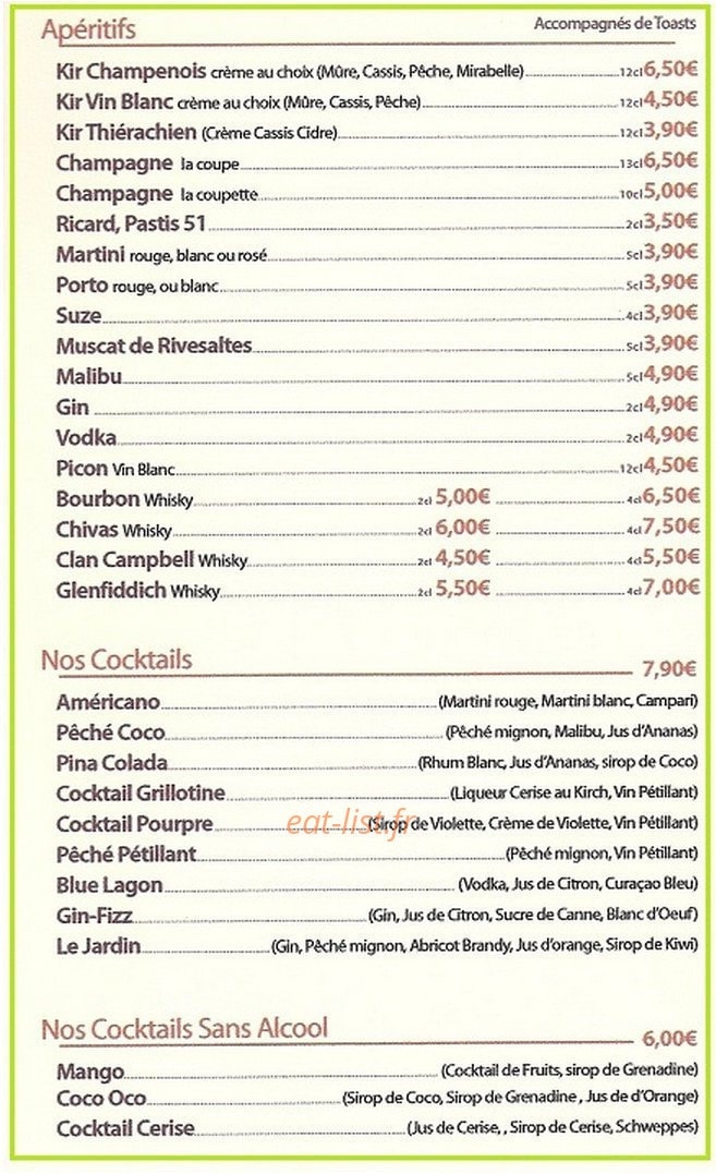 Le Jardin — carte page 14