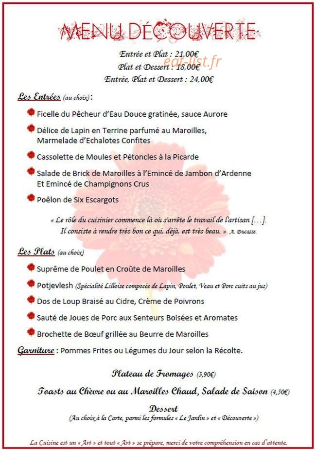 Le Jardin — carte page 2