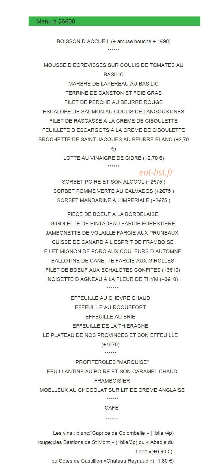 La Ferme de Jonqueuse — carte page 1