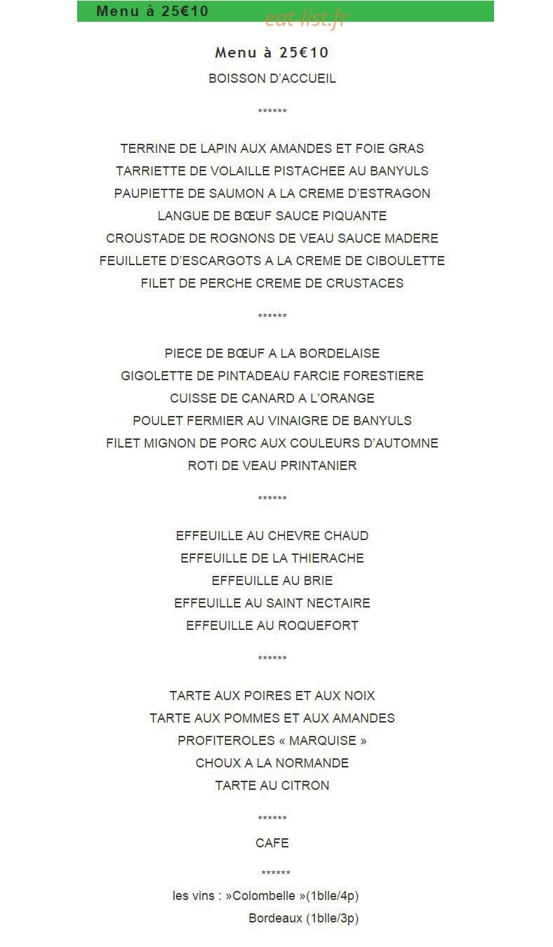 La Ferme de Jonqueuse — carte page 10