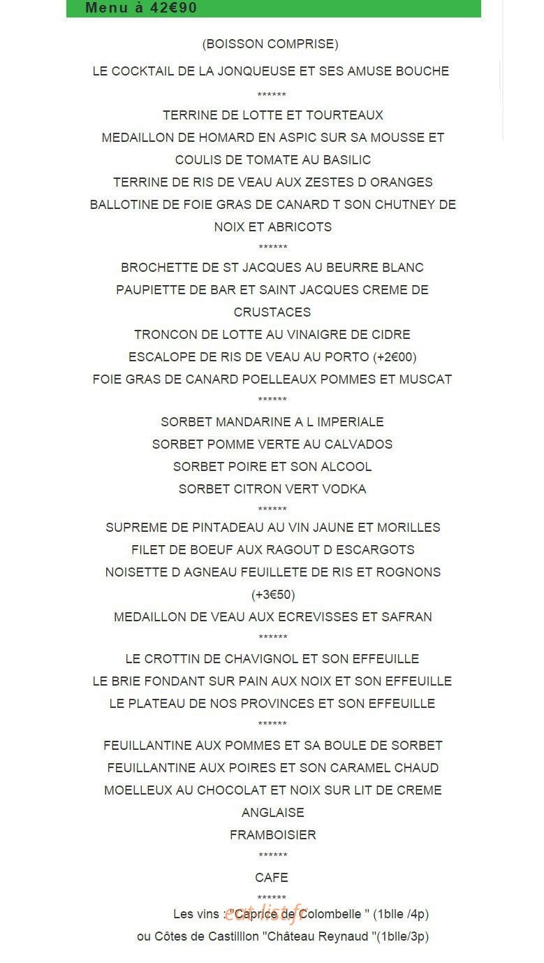 La Ferme de Jonqueuse — carte page 6