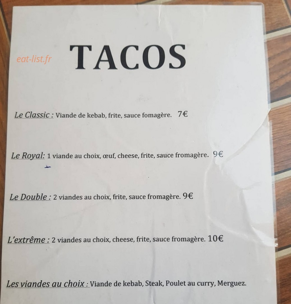 Efe Kebab — carte page 4