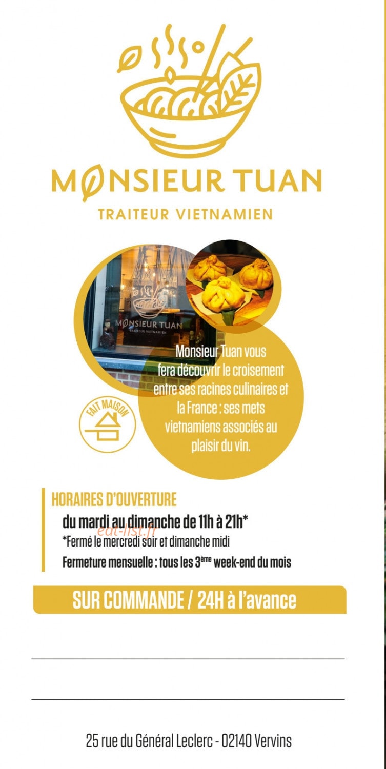 Monsieur Tuan — carte page 1