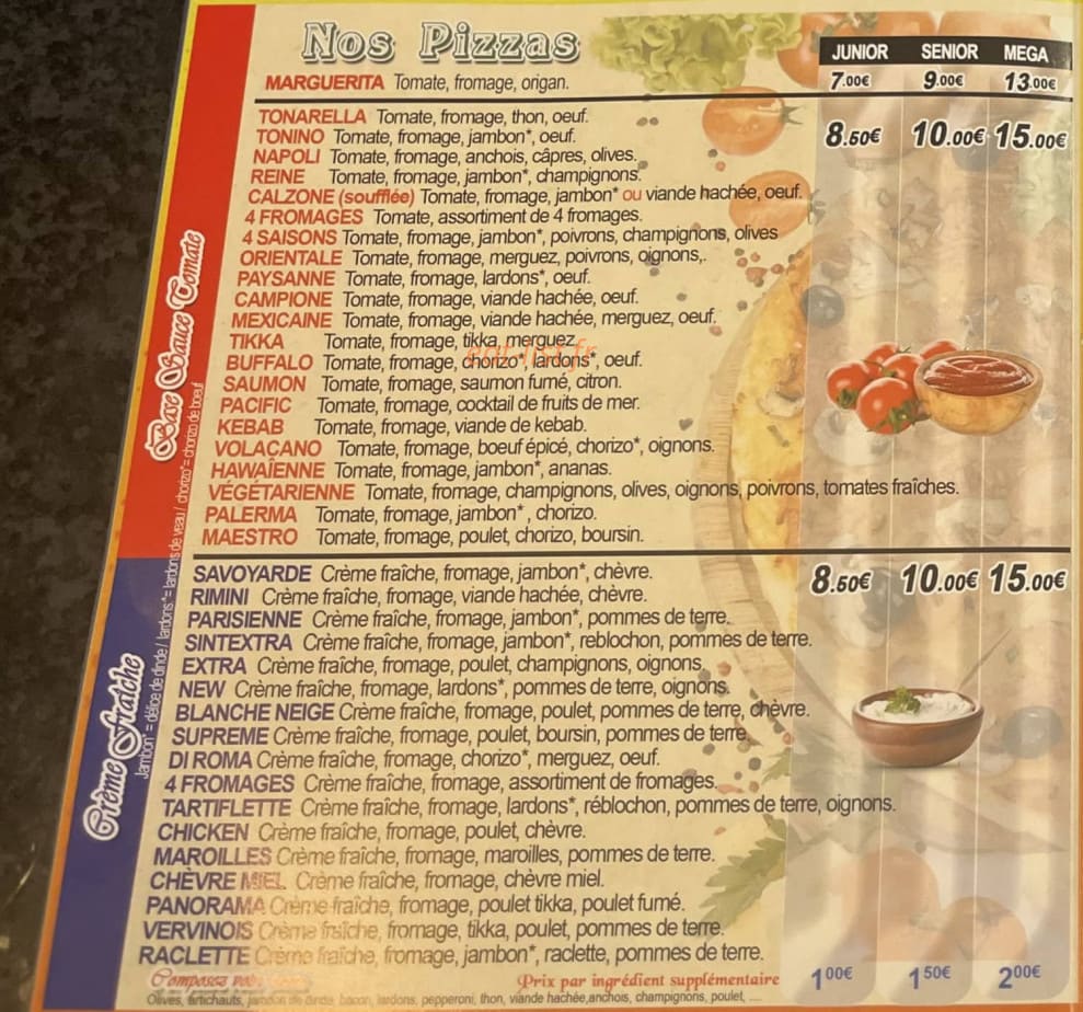 Pizza Panorama — carte page 2