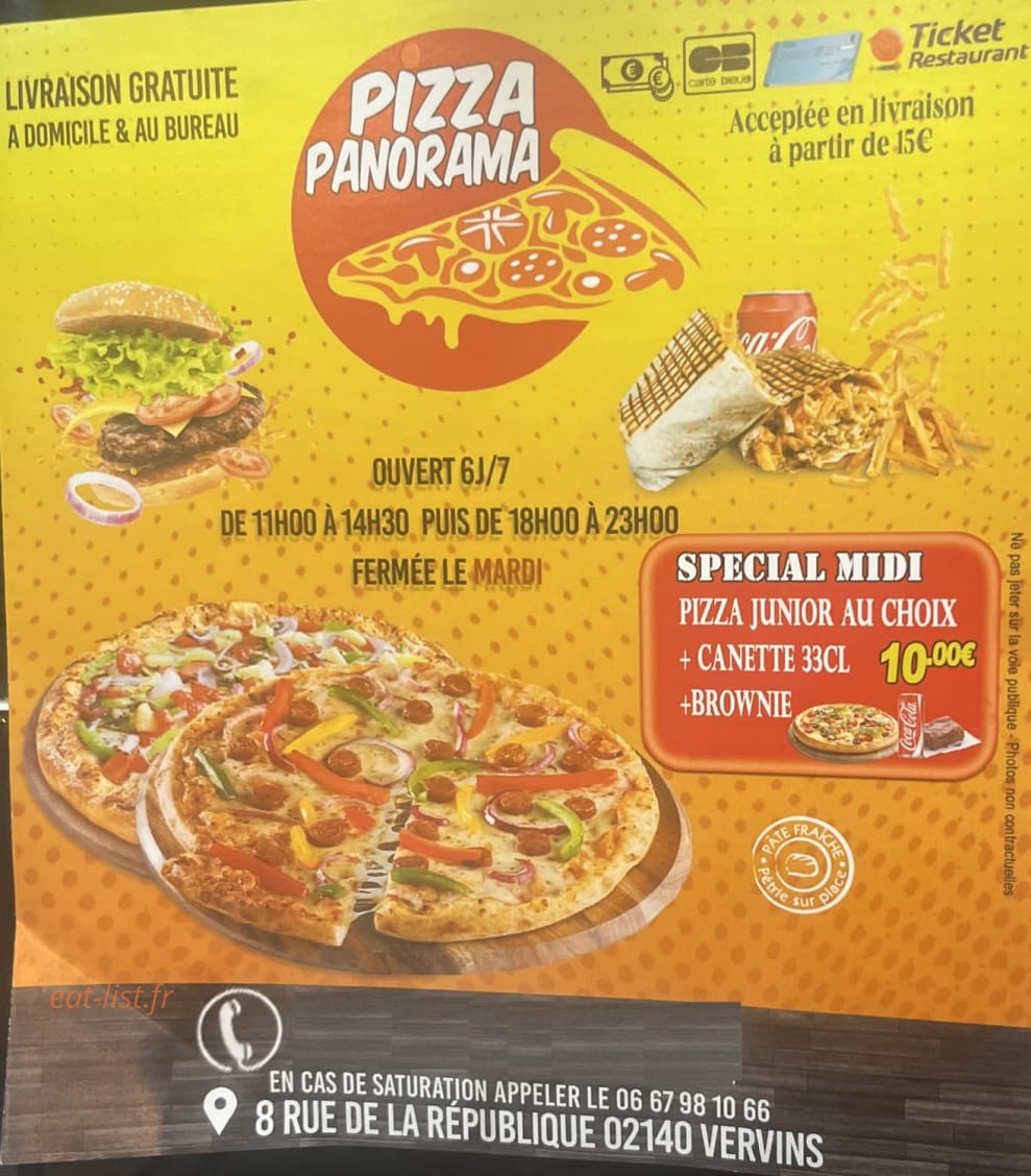 Pizza Panorama — carte page 1