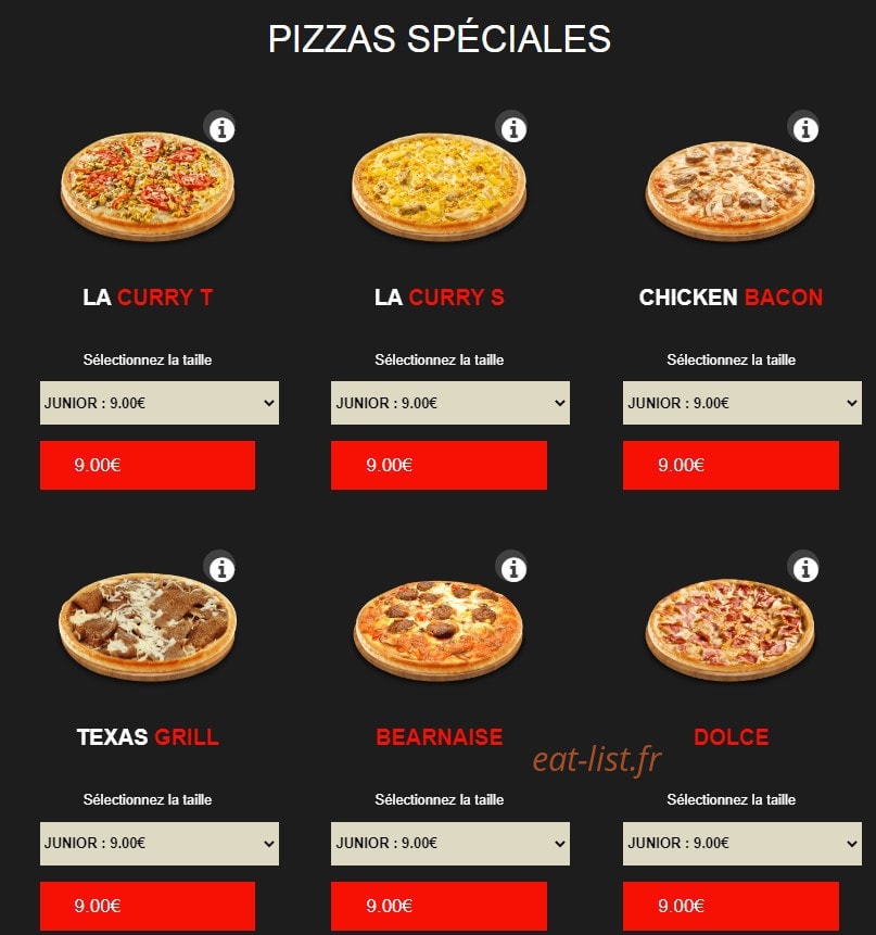 Pizza delattre — carte page 8