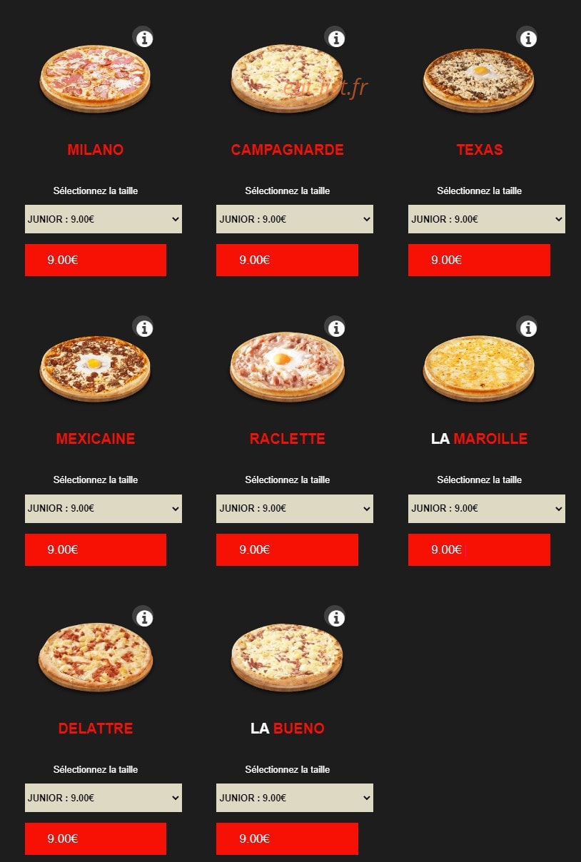 Pizza delattre — carte page 7