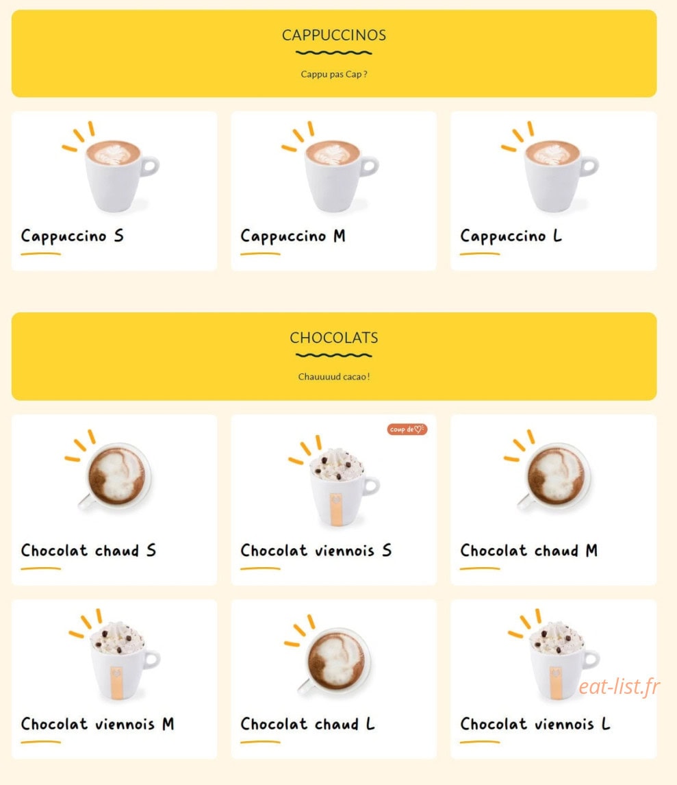 La Croissanterie — carte page 10