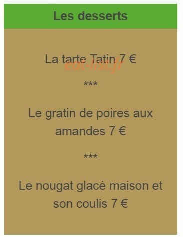 L'Hôtel Restaurant du Cheval Blanc — carte page 3