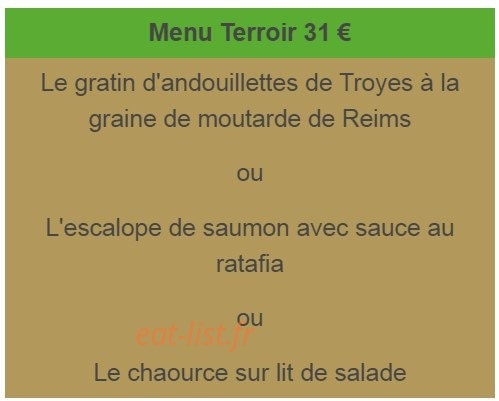 L'Hôtel Restaurant du Cheval Blanc — carte page 5