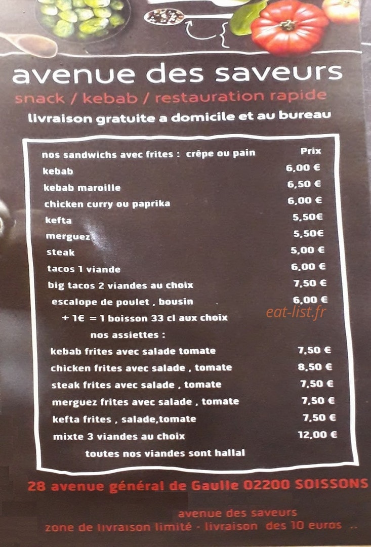 avenue des Saveurs — carte page 2