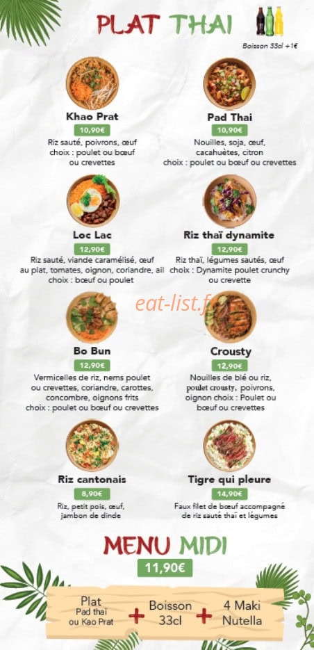 Bao thaï — carte page 6