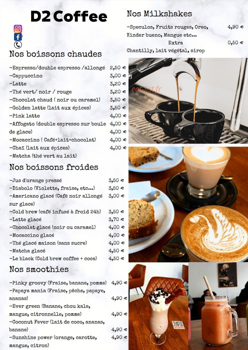 D2 Coffee — carte page 2