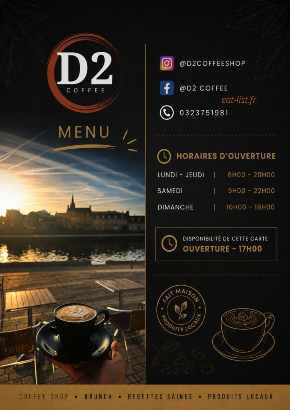 D2 Coffee — carte page 1