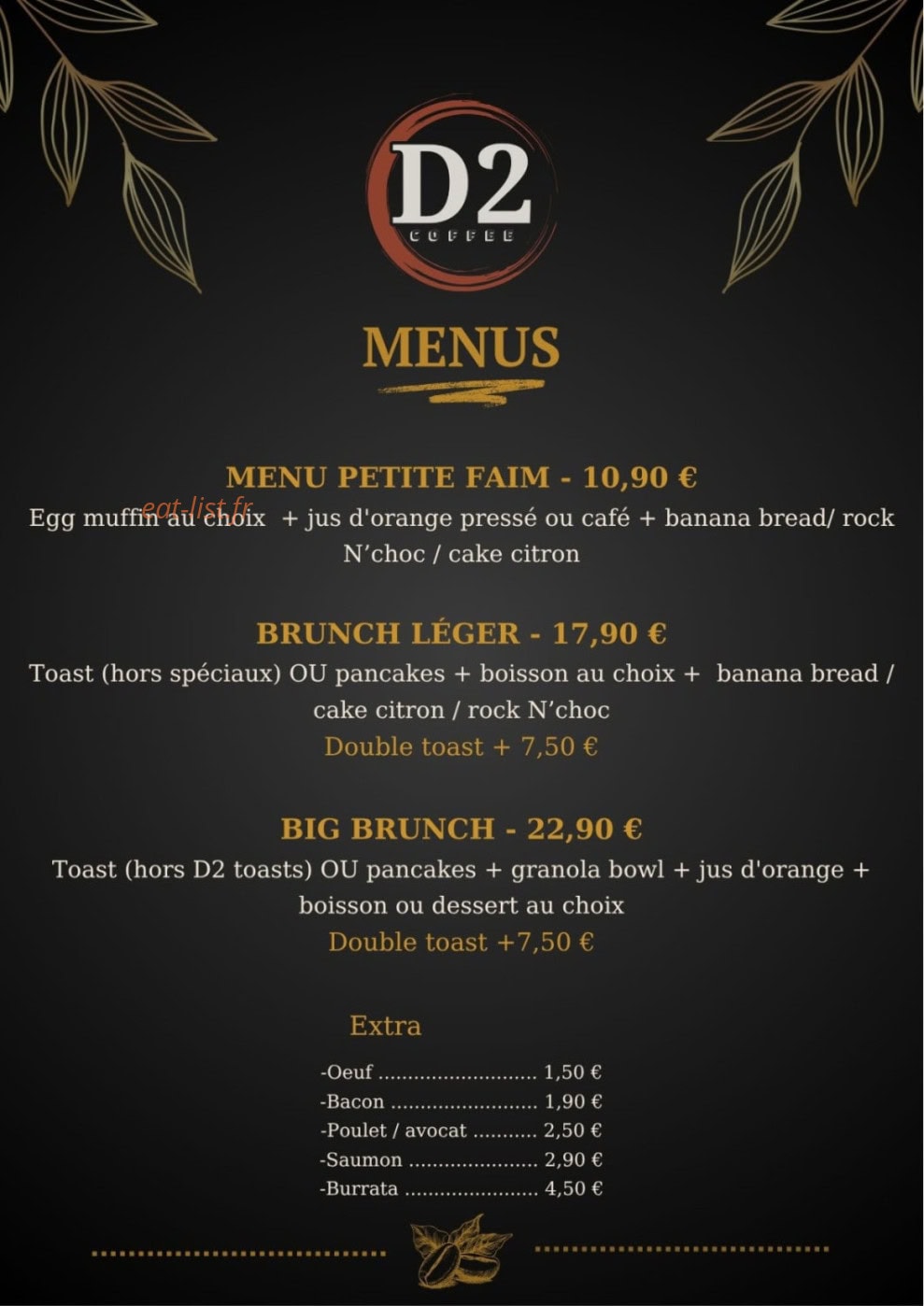 D2 Coffee — carte page 9
