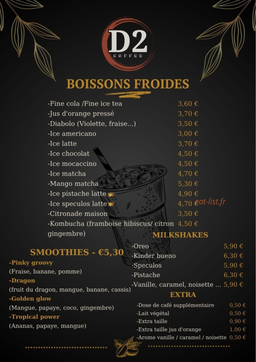 D2 Coffee — carte page 3