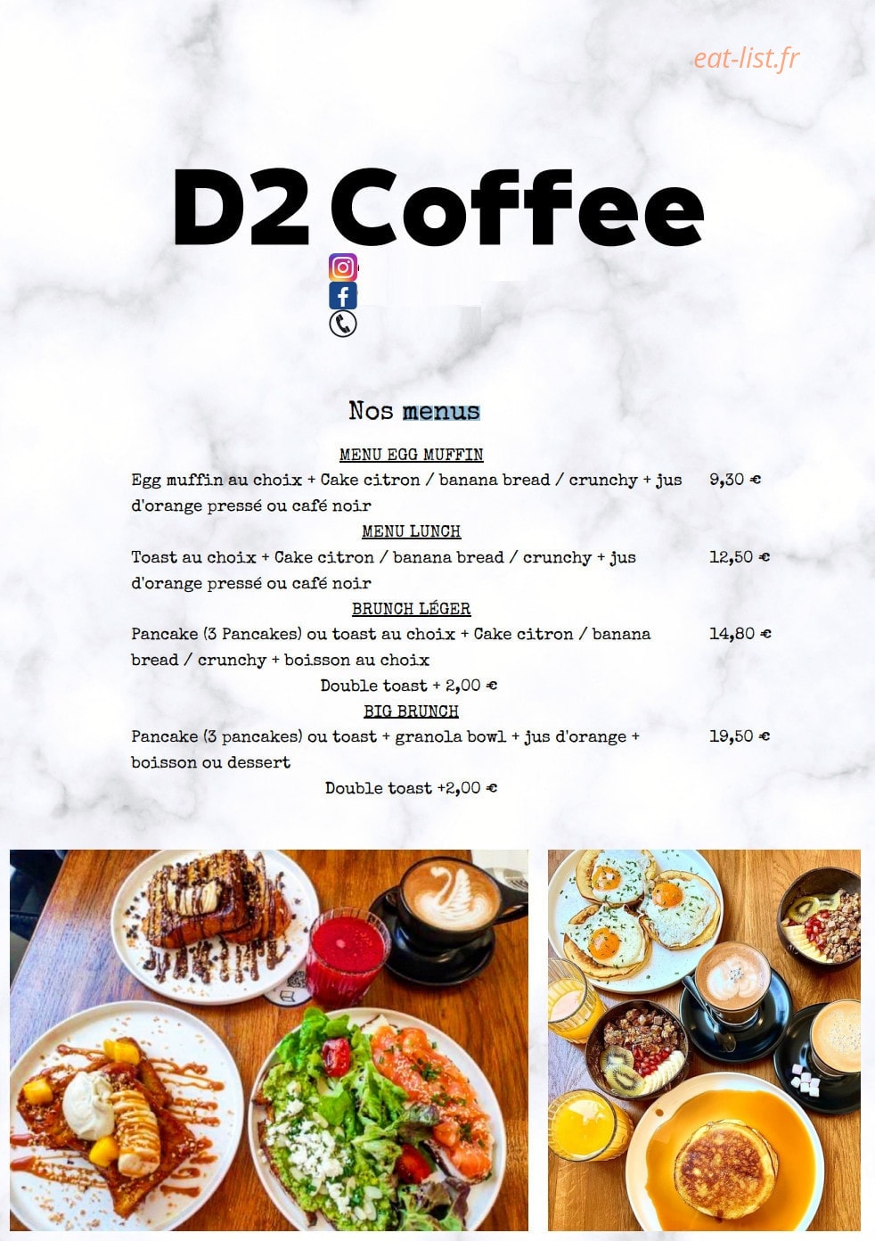 D2 Coffee — carte page 3