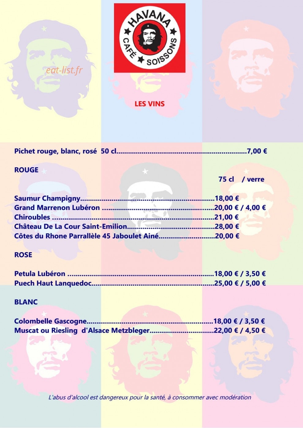Havana Café — carte page 3