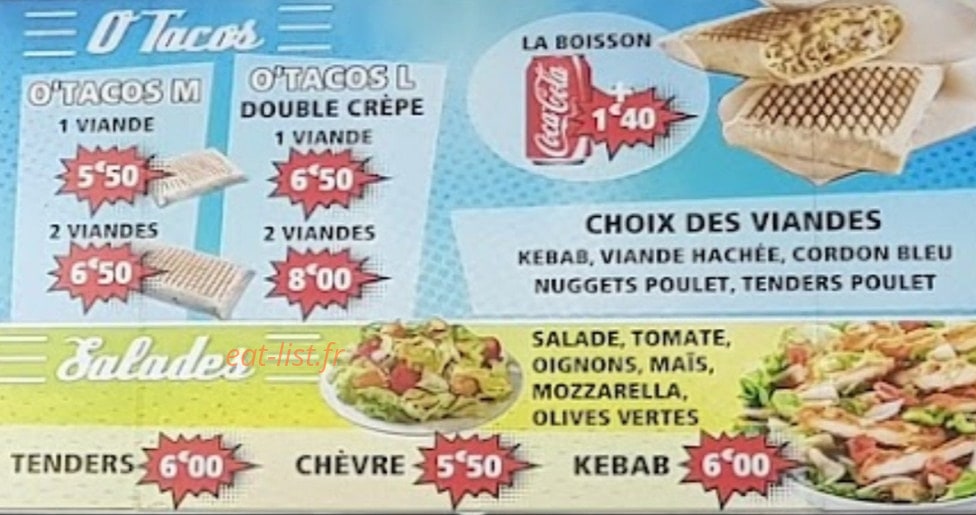 L' Arret Sandwich — carte page 4