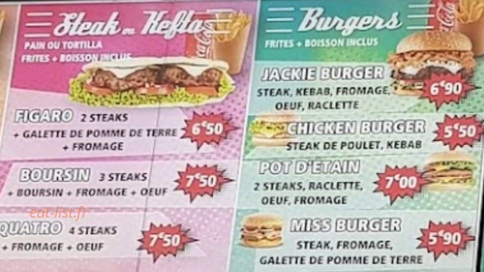 L' Arret Sandwich — carte page 3