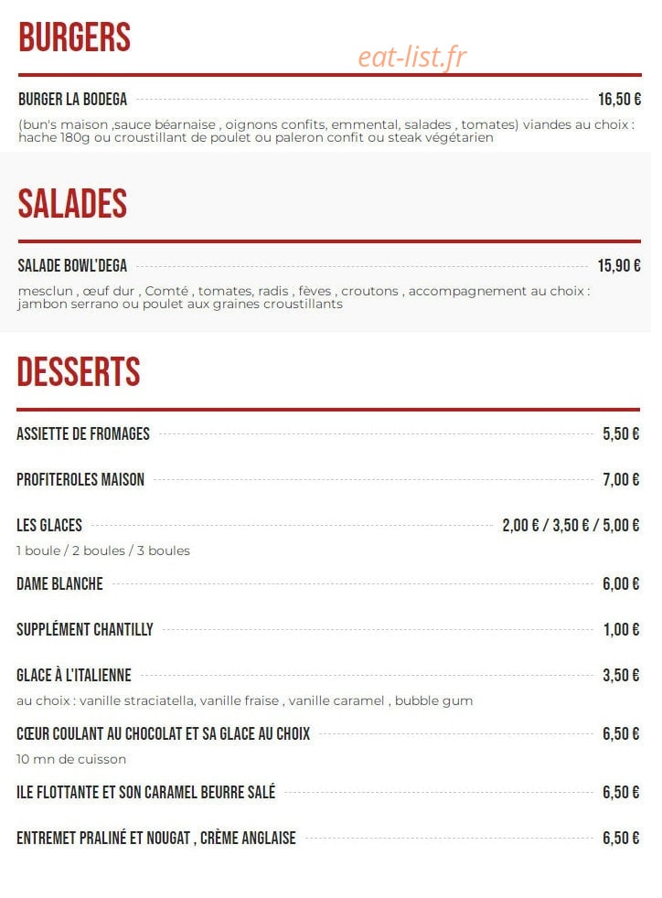 La bodega — carte page 3