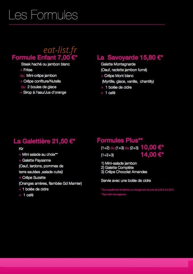 La Galettière — carte page 2