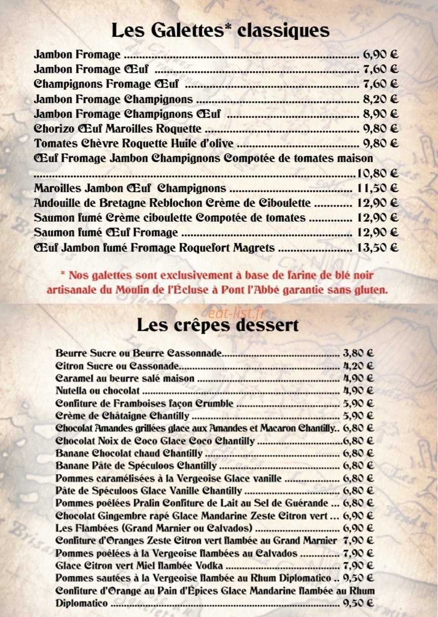 Le corsaire — carte page 1