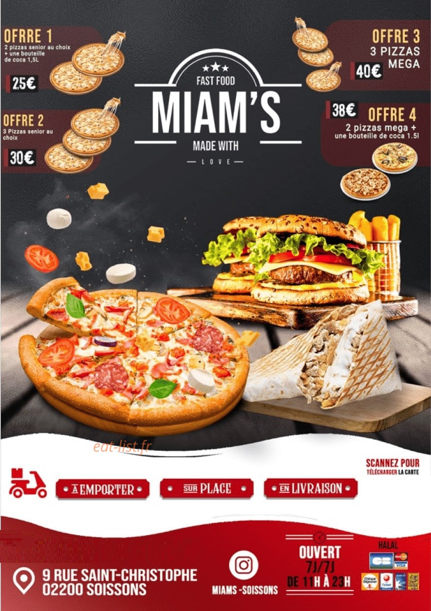 Miam's — carte page 1