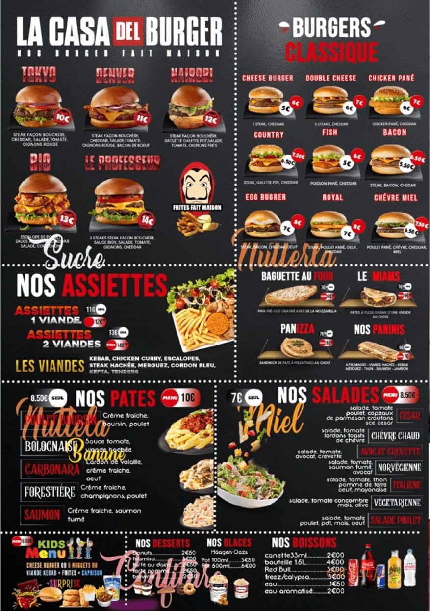 Miam's — carte page 2