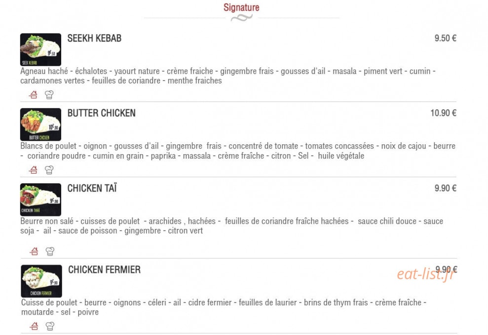 Naan Five — carte page 3