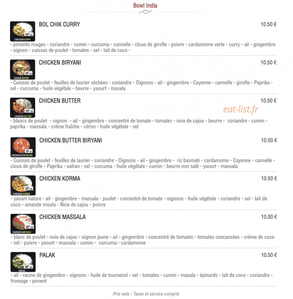 Naan Five — carte page 5