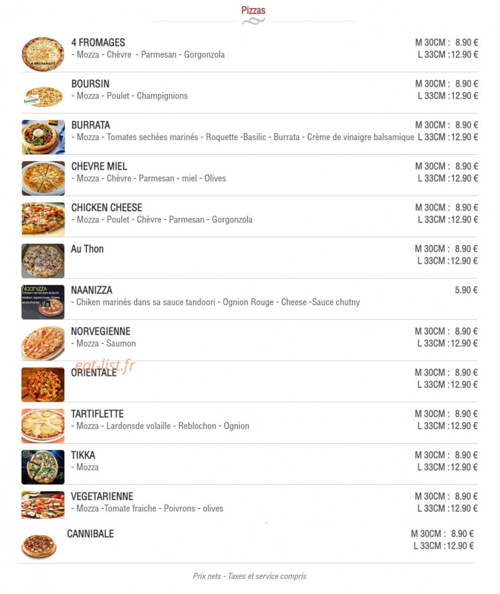 Naan Five — carte page 2