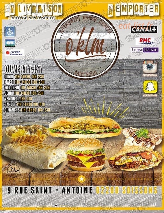 O'klm — carte page 1