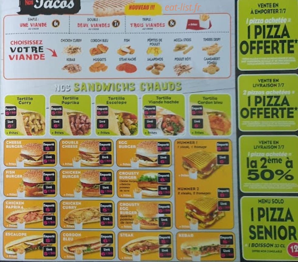Orlando Pizza — carte page 2