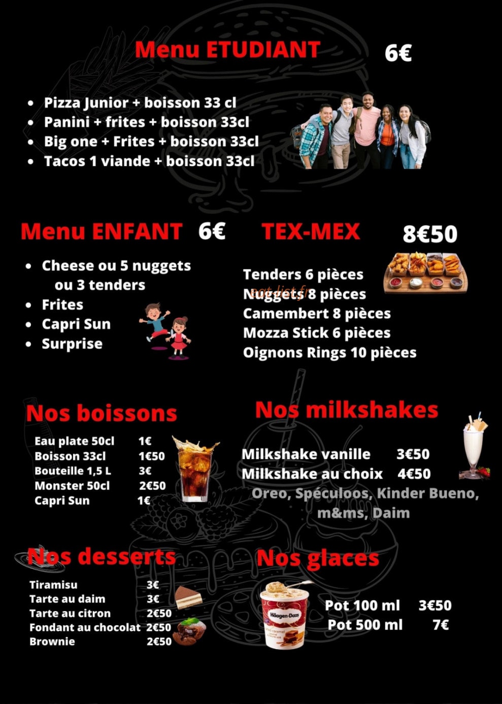 Pizza régal — carte page 4