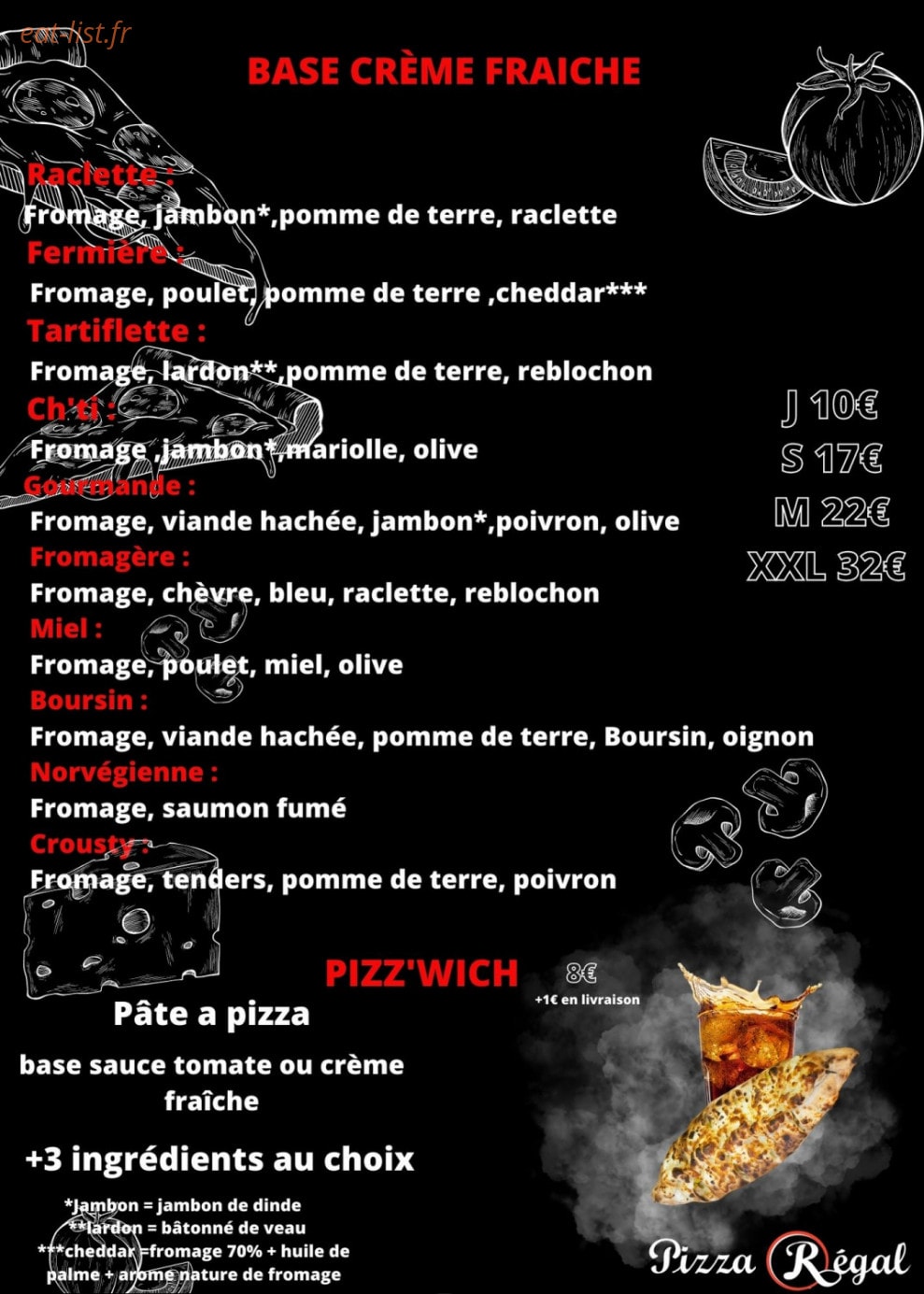 Pizza régal — carte page 3