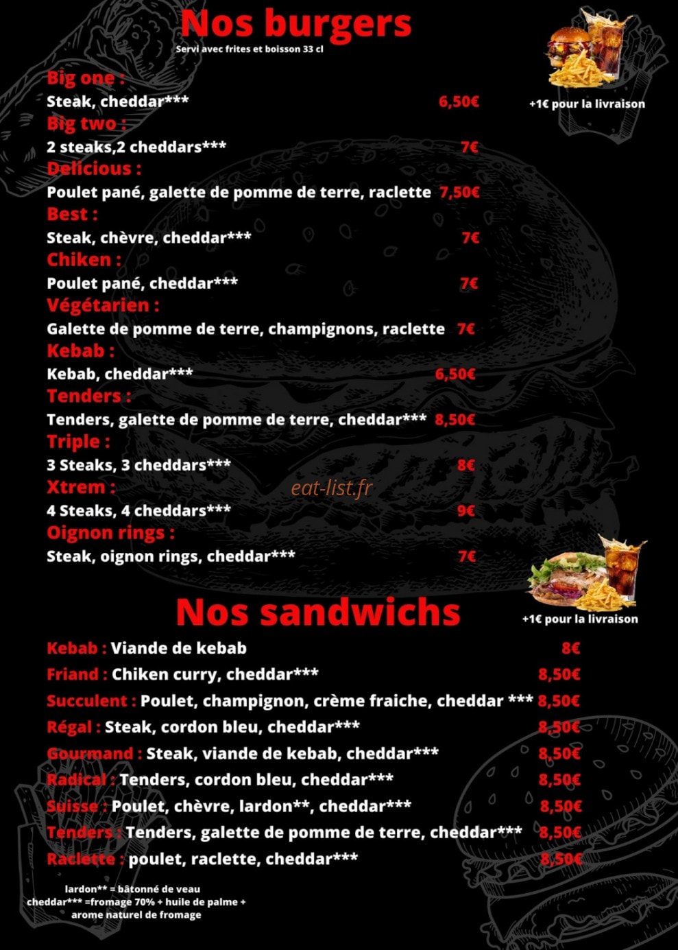 Pizza régal — carte page 6
