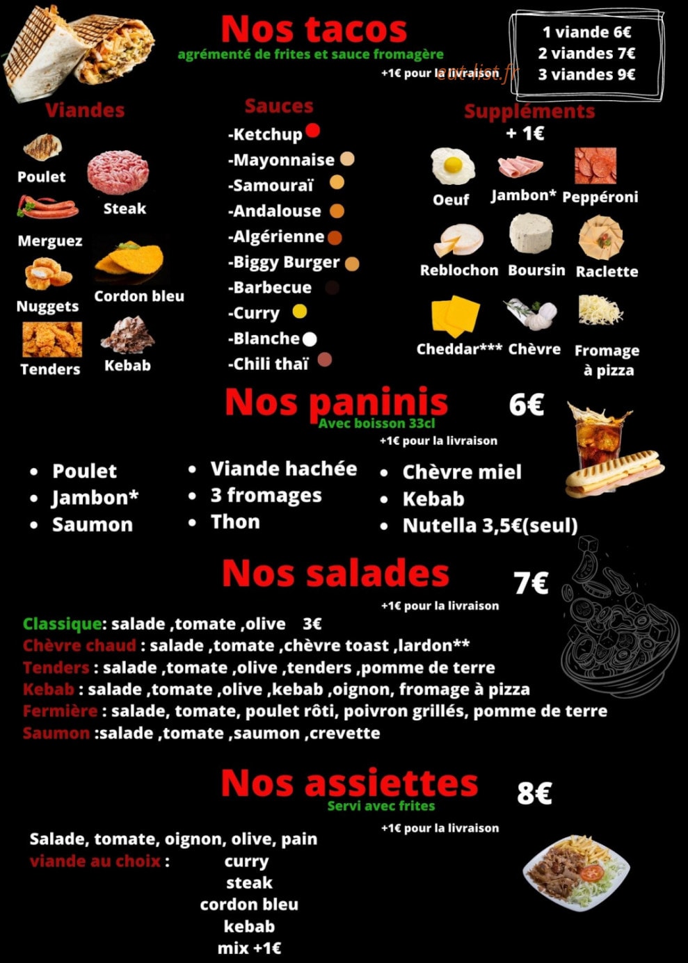Pizza régal — carte page 7