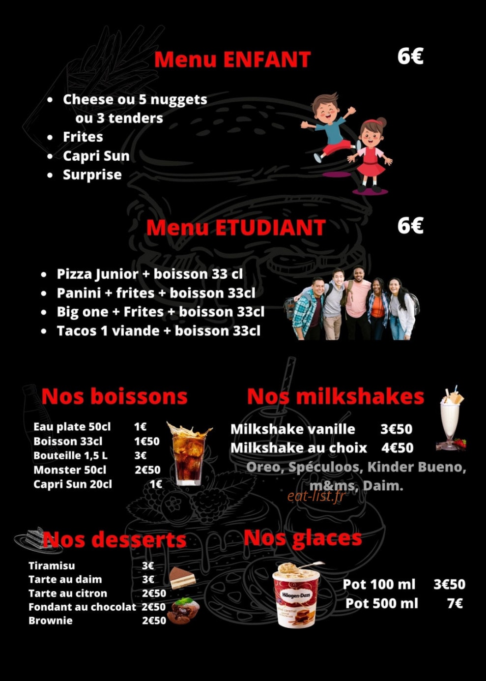 Pizza régal — carte page 8