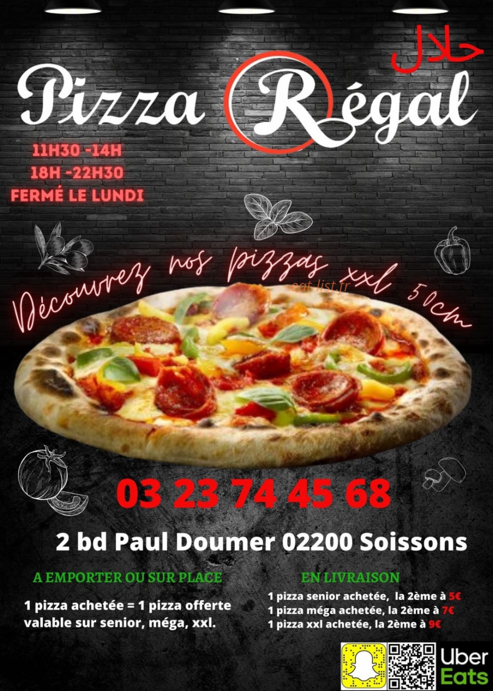 Pizza régal — carte page 1
