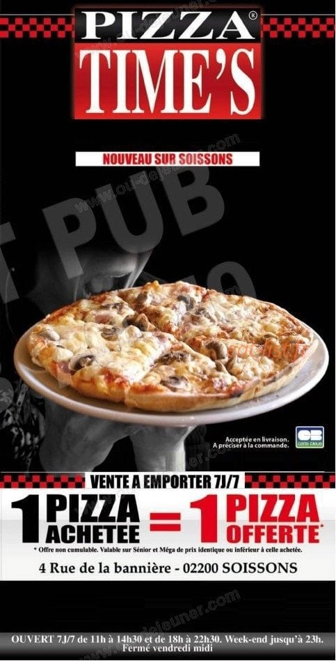 pizza time's — carte page 1