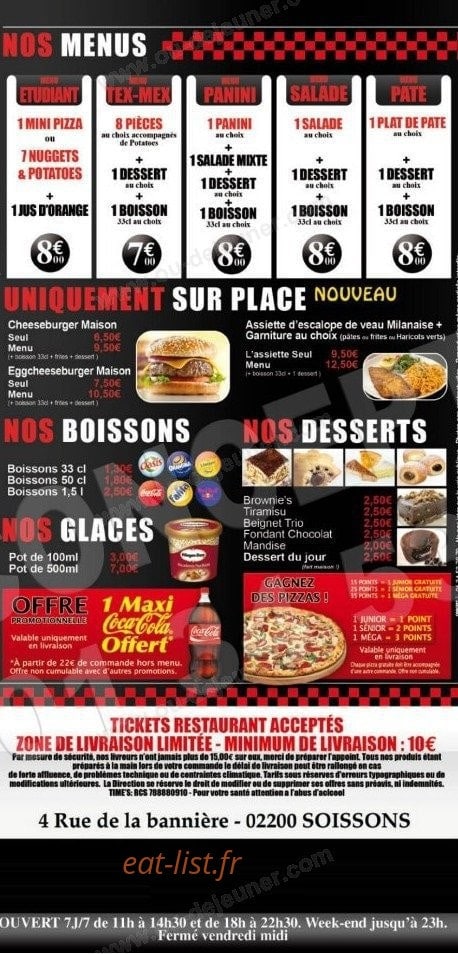 pizza time's — carte page 4