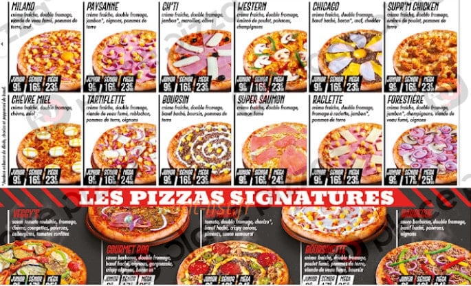 Place Pizza — carte page 3