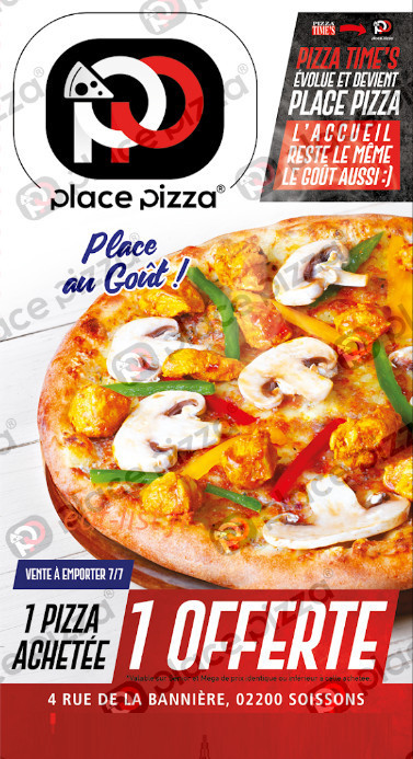 Place Pizza — carte page 1
