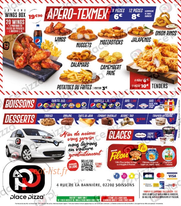 Place Pizza — carte page 6