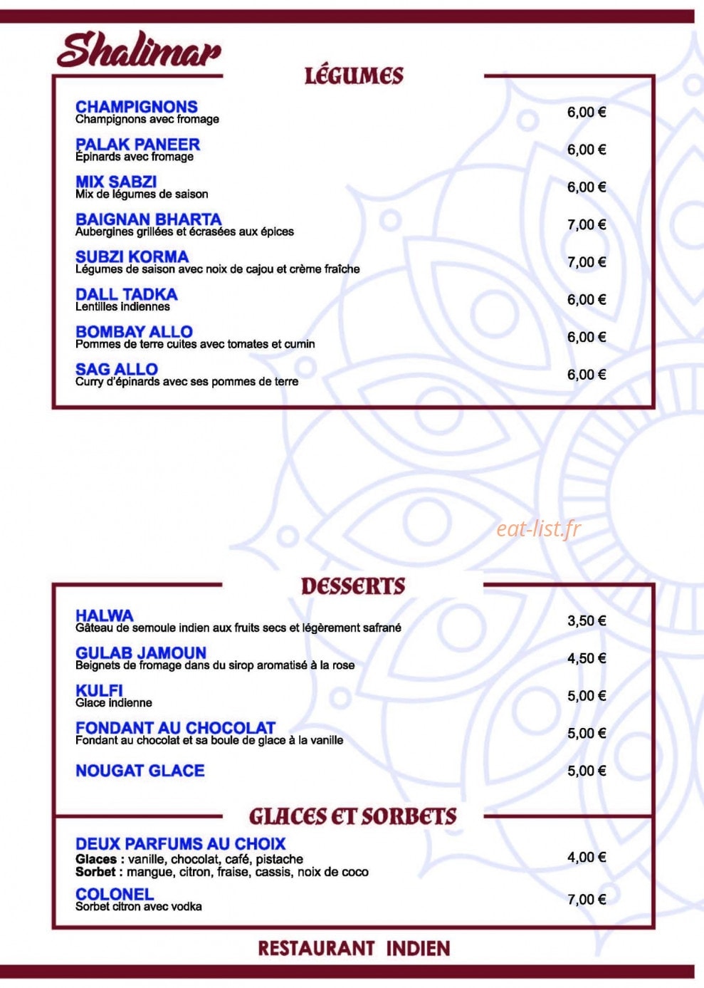 Shalimar — carte page 5