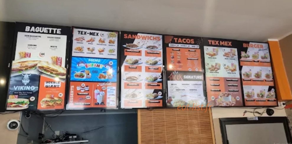 Sun Burger — carte page 1